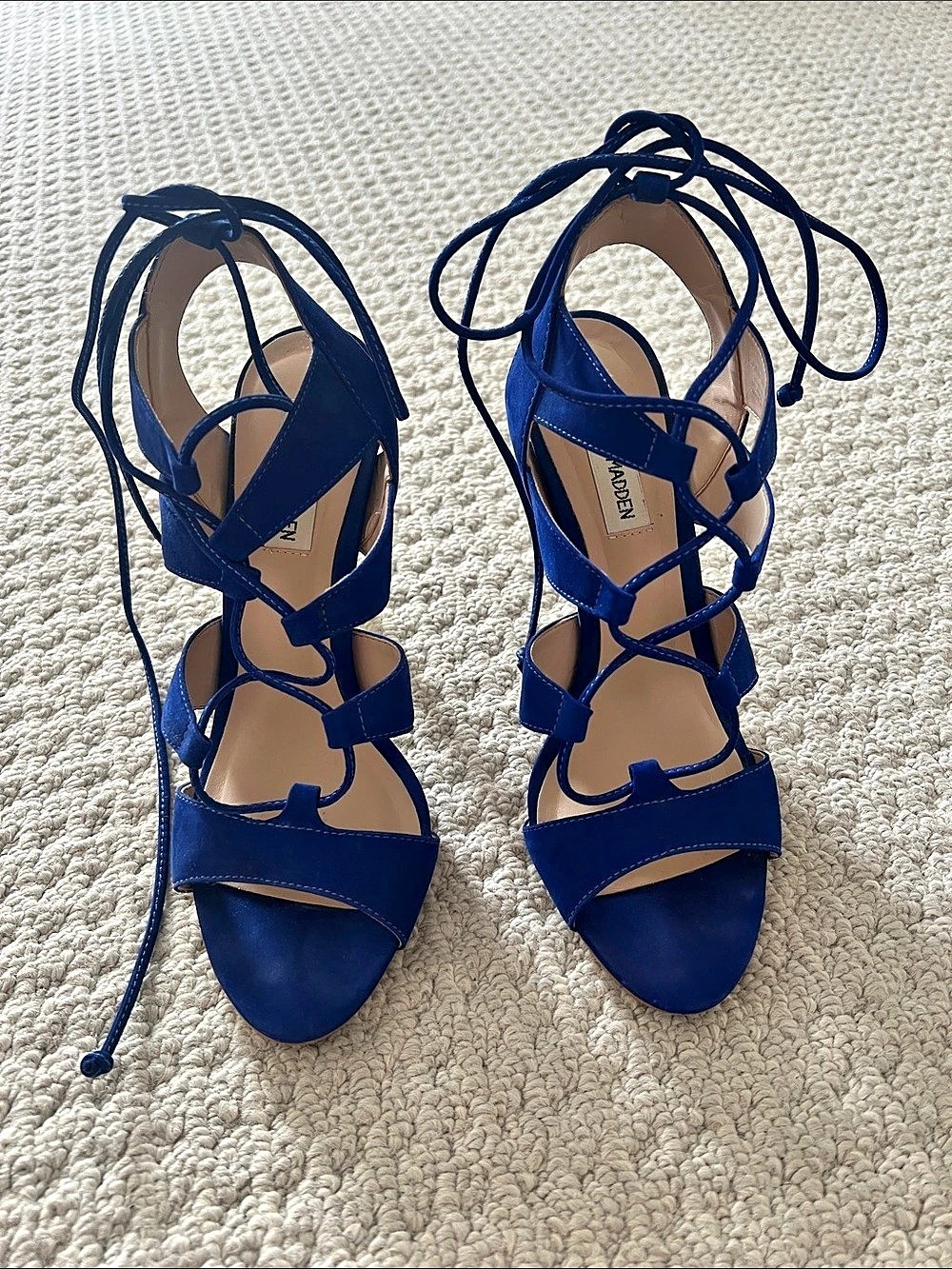 Steve Madden Blue Lace-Up Stiletto Heels